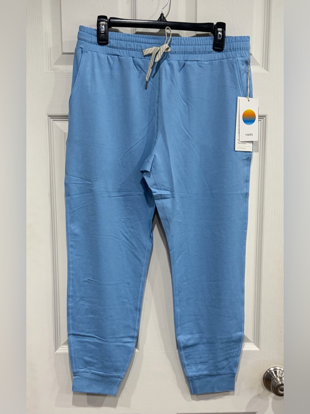 Vuori Women's XL Performance Jogger Blue Spring Heather NWT Mid Rise 25" Inseam